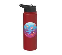 Astronaut Child Space Stars Planets Comet Adventure Explore Stainless Steel Insulated Water Bottle