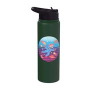 Astronaut Child Space Stars Planets Comet Adventure Explore Stainless Steel Insulated Water Bottle
