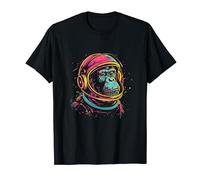 Astronaut Chimp Monkey, Spaceman Chimp Neon design T-Shirt