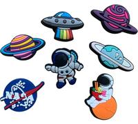 Astronaut Clog Charms Planet Shoe Charms 7 Pack Accessory Galaxy Solar System UFO Alien Spaceship