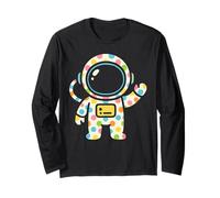 Astronaut Colorful Dot Cute Space Long Sleeve T-Shirt