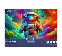 Astronaut Colourful Astronaut in Colorful Universe 1000 Pcs Jigsaw Puzzles Adults Beautiful Decoration Puzzle Birthday Gift 38x26cm/1000pcs
