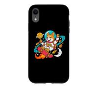 Astronaut Corgi Space Rocket Skateboard Planet Cartoon Art Case for iPhone XR
