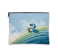 Astronaut Cosmetic Bag, Cute Space Garden Cosmic Toiletry Organizer for Women, Portable Zipper Pouch, Ideal Travel Skincare Gift, Seasonal Gift for Festivals, blue, 7x9 Inch, Astronaut
