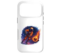 Astronaut Cosmic Fire Hockey Strike Case for iPhone 17 Pro