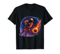 Astronaut Cosmic Fire Hockey Strike T-Shirt
