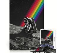 Astronaut Cosmic Rainbow 1000 Piece Jigsaw Puzzles Brain Capacity Leisure Pleasure Secure Lock Birthday Present (38X52CM)