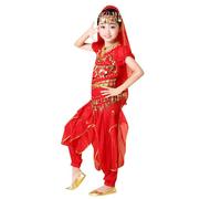 Astronaut Costume Egyptian Kids Dancing Outfit Sequin Jumpsuit Cowgirl Dance Girls Baby Ballet Costumes for Boys Pyjama Sets Fancy Dress Victorian School Girl Summer Outfits,Red-A,3-4 Years