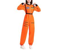 Astronaut Costume Space Suit Full Body Jumpsuit Reflective Finish Sci Fi Theme Role Play Ready Stage Performance Versatile Cosplay Ensemble