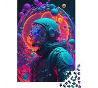 Astronaut Creation 1000-Piece Puzzle for Adults, 38x26cm/1000pcs, Clean White Cardboard for Sorting; Made for Unhurried Hands-on Leisure