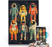 Astronaut Crew in SpaceJigsaw Puzzles for Adults 1000 Piece Educational Game Challenge Toy gifts for friends and family 38x26cm