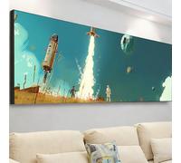 Astronaut Diamond Art Kits Adults, 24x8inch Large Diamond Painting Rocket Paint by Numbers for Kids Beginner, DIY 5D Full Round Drill Crystal Art Mosaic Kit with Accessories, Home Decor Gifts 7X-918