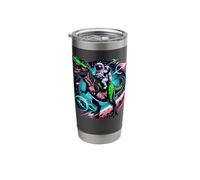 Astronaut Dinosaur T-Rex Cosmic Galaxy Graphic Stainless Steel Insulated Tumbler