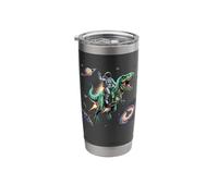 Astronaut Dinosaur T-Rex Galaxy Outer Space Design Stainless Steel Insulated Tumbler