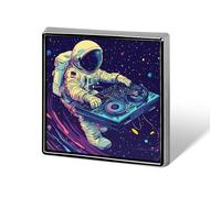 Astronaut DJ Rock Button Pins Square Badge Personalized Button Brooch Lapel Pins for Women Men Gifts