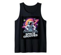 Astronaut DJ Space Grooves Cosmic Vinyl Mix Tank Top