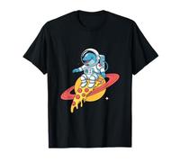 Astronaut Dolphin Pizza Saturn Adventure T-Shirt