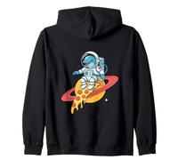 Astronaut Dolphin Pizza Saturn Adventure Zip Hoodie