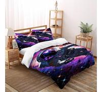 Astronaut Double Duvet Set Animal Totem - Premium Microfiber Duvet Cover Sets 3 PCs Non Iron Luxury Bedding Set With Zipper Closure Double（200x200cm）