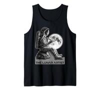 Astronaut Drawing Moon Sketch Space Artist Graphic Tank Top