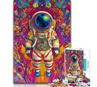 Astronaut Dream Puzzles for Teenagers Teens 1000pc Puzzle,Help The Brain Exercise Addictive Toys to Cultivate Patience A Work of Art 75x50cm