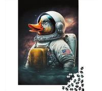 Astronaut Duck Puzzle for Teenagers 1000 Pieces Puzzle Brain Teaser Puzzles For Adults 1000pcs (38x26cm)