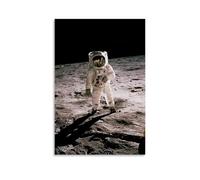 Astronaut Edwin 'Buzz' Aldrin Standing on The Moon after The Apollo 11 Landing Poster Decorative Painting Canvas Wall Art Living Room Poster Bedroom Painting Wall Art Picture Print Modern Family