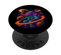 Astronaut Elephant In Cosmic Pastry Universe Foodie Galaxy PopSockets Adhesive PopGrip