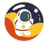 Astronaut Enamel Pins with Planet, Moon, Star, Galaxy, Rocket - Badge for Clothes & Bags, Klein, Non-precious metal