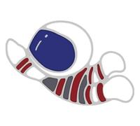 Astronaut Enamel Pins with Planet, Moon, Star, Galaxy, Rocket - Badge for Clothes & Bags, Klein, Non-precious metal