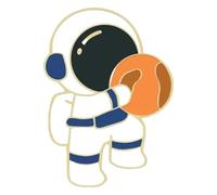 Astronaut Enamel Pins with Planet, Moon, Star, Galaxy, Rocket - Badge for Clothes & Bags, Klein, Non-precious metal
