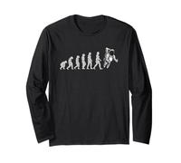 Astronaut Evolution Funny Outer Space Mission Men Women Kids Long Sleeve T-Shirt