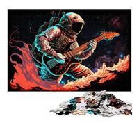 Astronaut Exploration 1000Pc Adults Jigsaw Puzzle Wooden Puzzles Challenging Brain Teaser for Teenagers, Family Game Night Fun 50x75CM/19.68x29.52inch