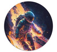 Astronaut Exploration Adult Jigsaw Puzzles 1000 Pieces Puzzles for Adults Brain Teaser Game, Interactive Family Game, Suitable for Ages 14+ 67.5x67.5cm