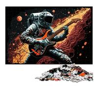 Astronaut Exploration Jigsaw Puzzles for Adults 1000 Piece Wooden Jigsaw Puzzles Challenging Brain Teaser for Teenagers, Family Game Night Fun 50x75CM/19.68x29.52inch