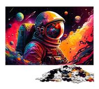 Astronaut Exploration JigsawPuzzle 1000 Pieces for Adults Challenging Puzzles Perfect Home Or Office Decor, Ideal 50x75CM/19.68x29.52inch