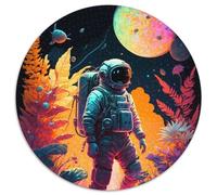 Astronaut Exploration Puzzles for 1000 Piece 1000 Piece Round Jigsaw Brain Teaser, Adult Game, Family Interactive Activity 67.5x67.5cm