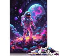Astronaut Explore Planet Jigsaw Puzzles Puzzle for Adults Kids. 1000 Pieces Whimsical Challenge Toy Educational Game Home Decoration for Adults& Kids Age 14 Years Up 1000pcs (38x26cm)