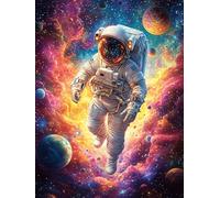 Astronaut Exploring A Cosmic Planet 1000 Piece Premium Jigsaw Puzzle Science Fiction Magical Dream Adult Jigsaws Brain Training Hobby Home Decor Winter Gift Unique Shaped Recycled Cardboard 1000 PCS