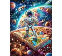 Astronaut Exploring A Cosmic Planet 1000 Pieces Jigsaw Puzzles Fairy Tale Scenery Cartoon For Men Educational Decompression Adults Anxiety Memory Care Mothers Valentines Cardboard 1000 P