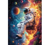 Astronaut Exploring A Starry Nebula 1000 Piece Complete Jigsaw Puzzle Set Science Fiction Magical Dream Teens Beginners Educational Challenge Puzzle Fans Group Play Anniversary Fathers Thick Cardboar