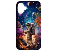 Astronaut Exploring Fantasy Galaxy Sci-Fi Space Travel Case for iPhone 16 Plus