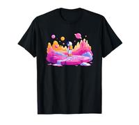 Astronaut Exploring Planet Scene T-Shirt