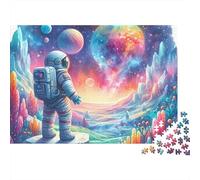Astronaut Fantasy Alien Planet 1000 Piece Jigsaw Puzzle Paper for Adults Night Sky Puzzle Game Family Leisure Gift Home 52x38cm/1000pcs