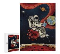 Astronaut Fighting Virus in Space, 500 PCS Decorative Jigsaw for Grown-Ups, New Year Puzzle Gift - for Quiet Evenings And Focused Play