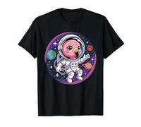 Astronaut Flamingo in Space Simple Animals Galaxy T-Shirt