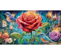 Astronaut-floating-among-sunflowers 1000Pc Jigsaw Puzzles Old Kids Birthday Presents 100% Recycled Cardboard 38x52cm/1000pcs