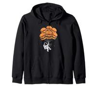 Astronaut Floating Cheeseburger Burger Hamburger Burgers Zip Hoodie