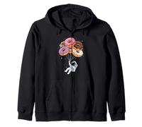Astronaut Floating Donuts Donut Doughnut Zip Hoodie