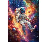 Astronaut Floating in A Cosmic Galaxy 500 Piece Jigsaw Puzzle for Adults Science Fiction Magical Dream Jigsaw Family Road Trip Activity Vibrant Whimsical Design Great Gift for Travelers 500 PCS